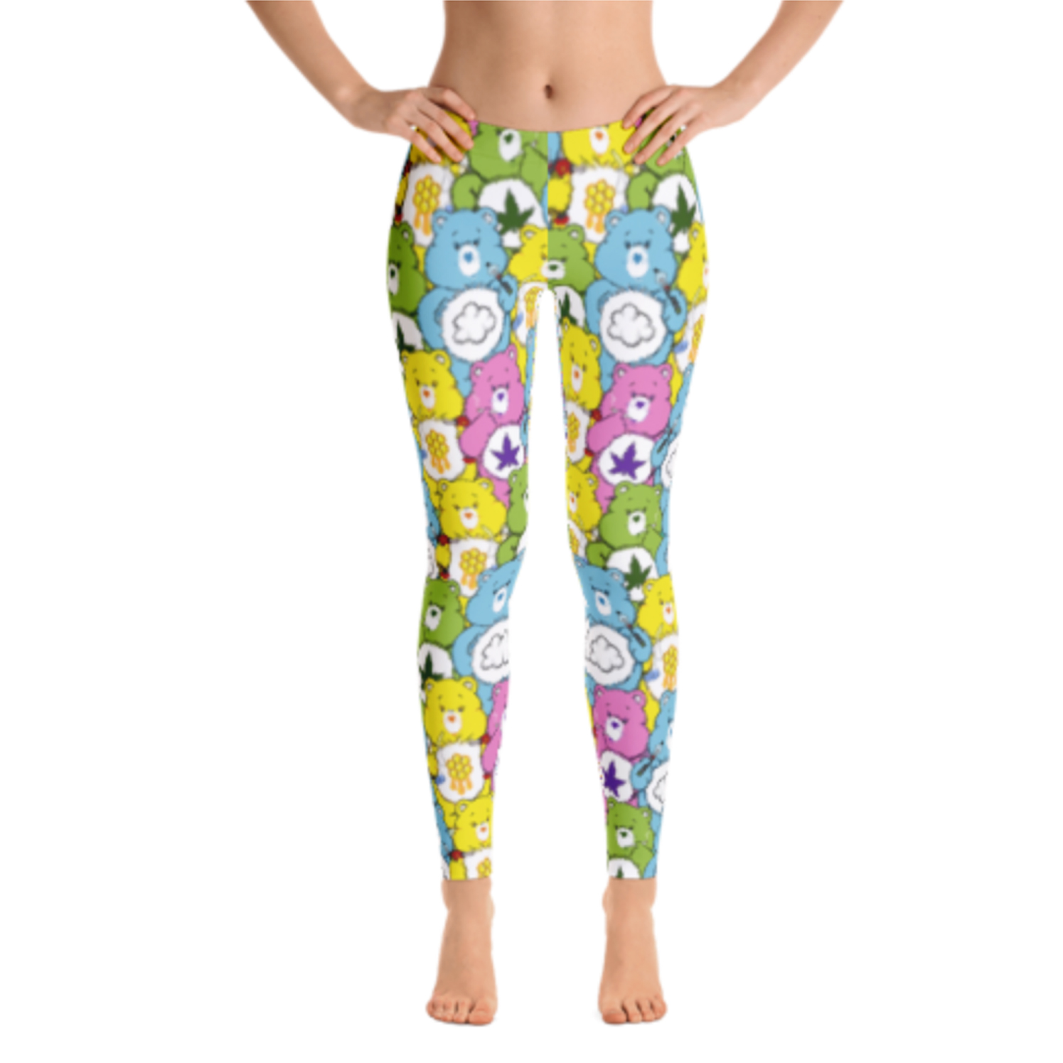 JUST GET HIGH_CANNABEARS_BAREFOOT_LEGGING_SIDE rev