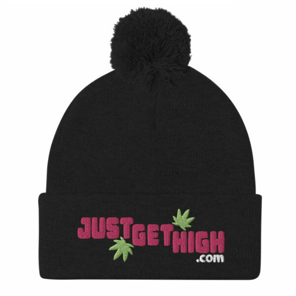 POM POM BEANIE: JUST GET HIGH™ • LOGO