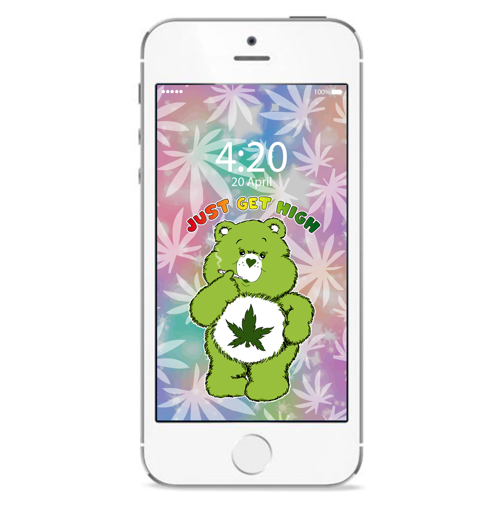 just get high_iphone_blazeybear leaf_mockup
