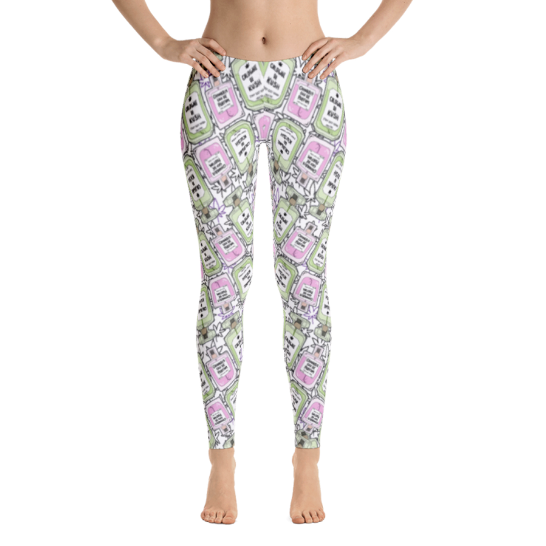 JUST GET HIGH_bottles_LEGGING_front