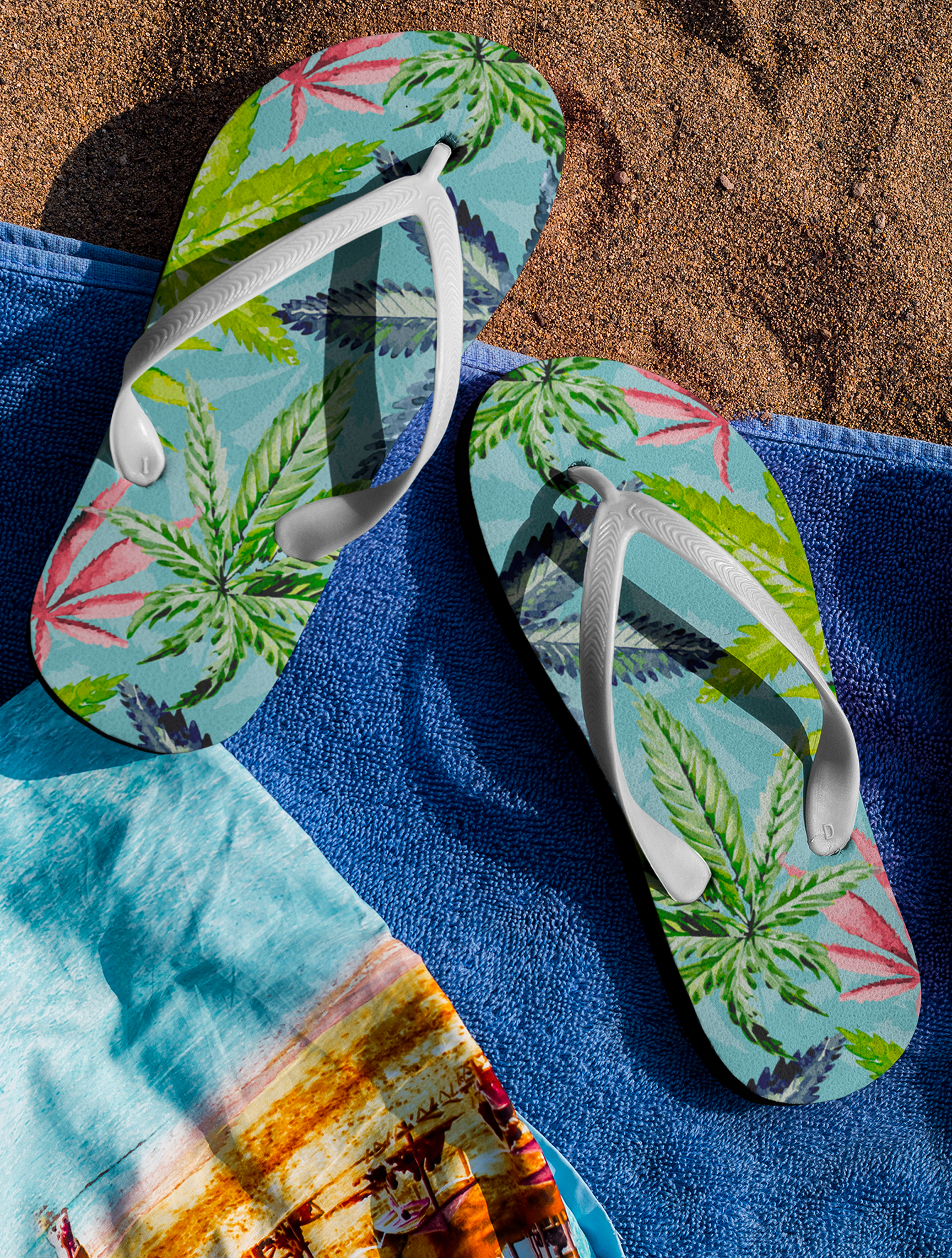 just get high_flip flops_tropical Haze