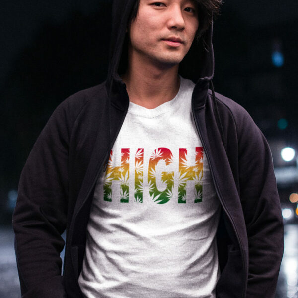 T-SHIRT: JUST GET HIGH CUTOUT