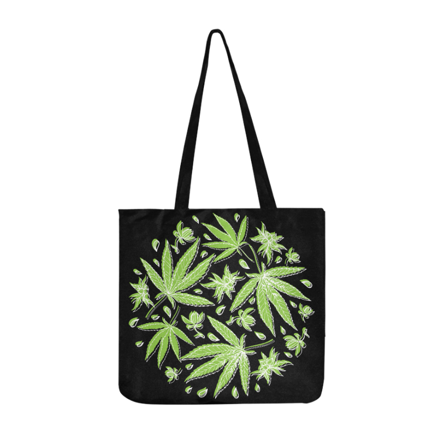 Just Get HIgh_oxford tote_ leaf cycle_front