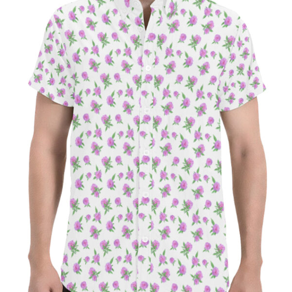 DRESS SHIRT: CARNATIONS AND CANNABIS