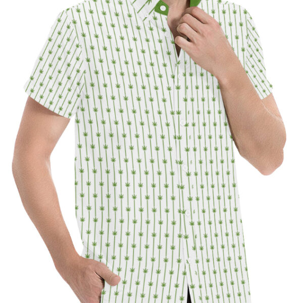 DRESS SHIRT: LINEAR LEAVES