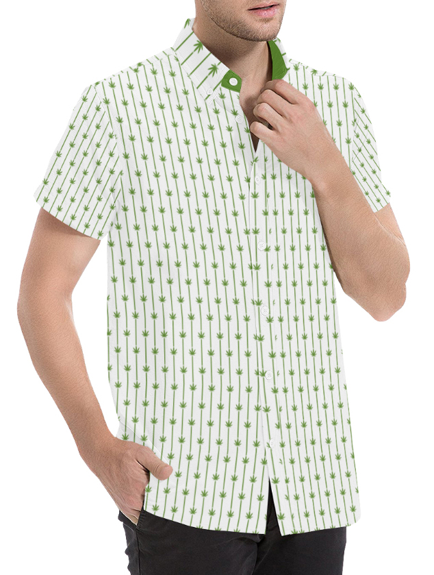 just get high_dress shirt pin_white and green