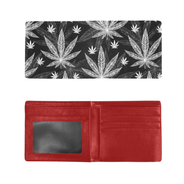 RED LINED BIFOLD WALLET: STENCIL
