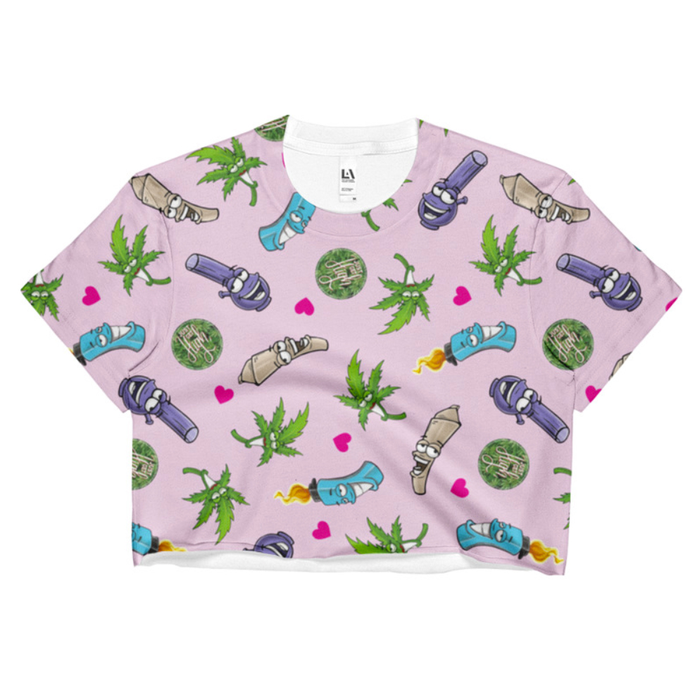 just get high_sublimation crop top_best buds logo
