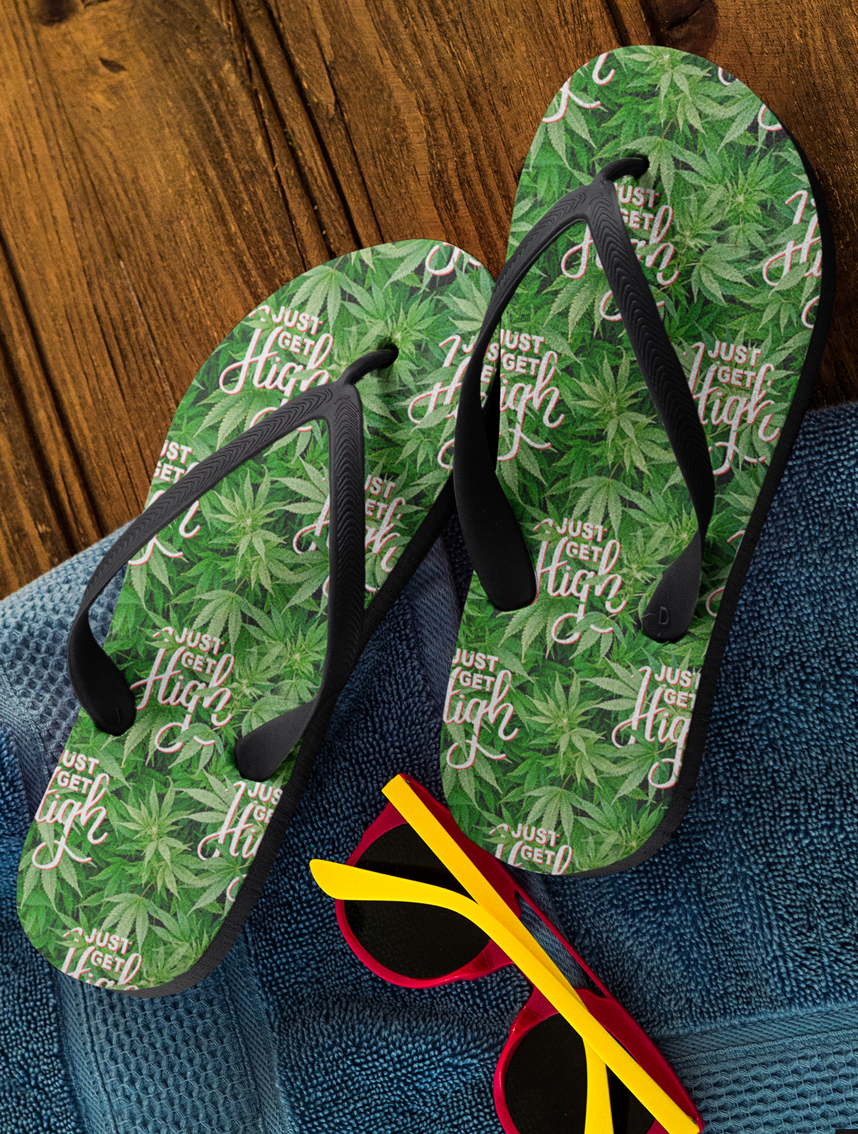 just get high_flip flops_jgh logo