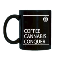COFFEE MUGS: HIGHEST BITCH • COFFEE CANNABIS CONQUER