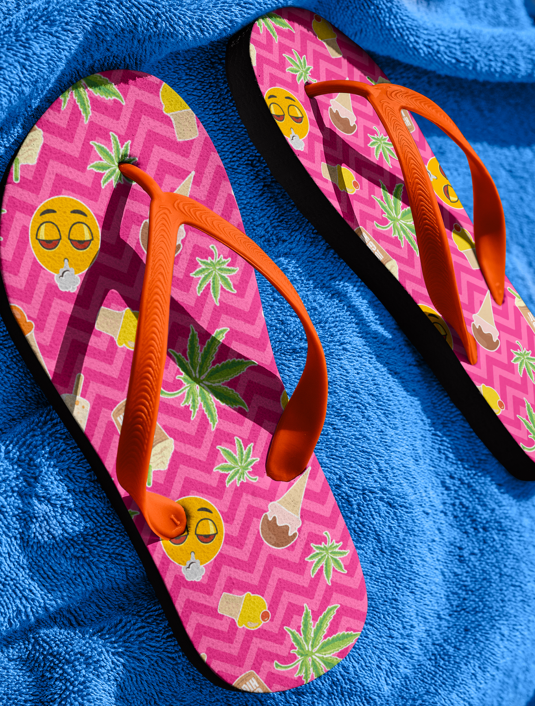 just get high_flip flops_zig zag summer