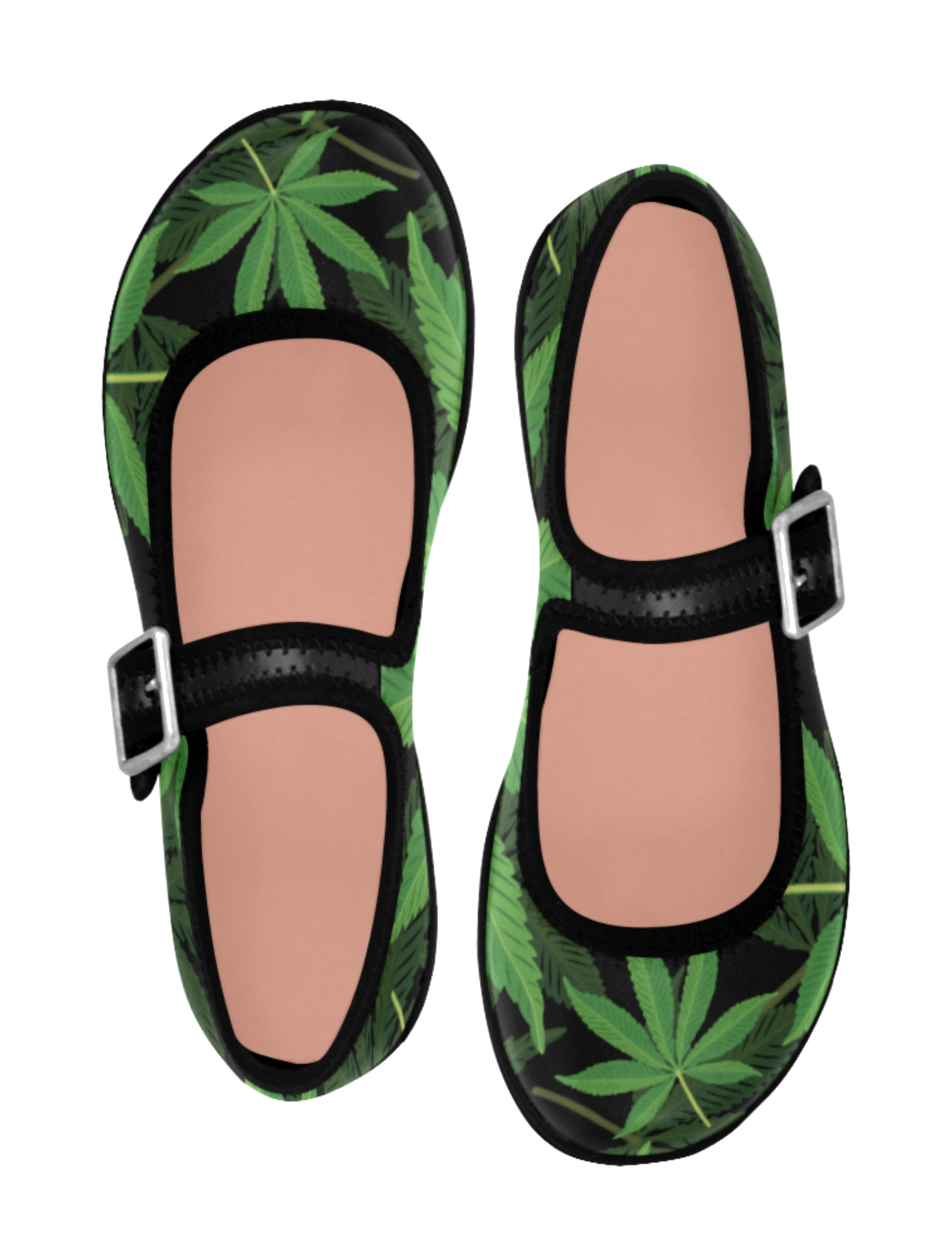 just get high_maryjane shoe_layered leaves_web