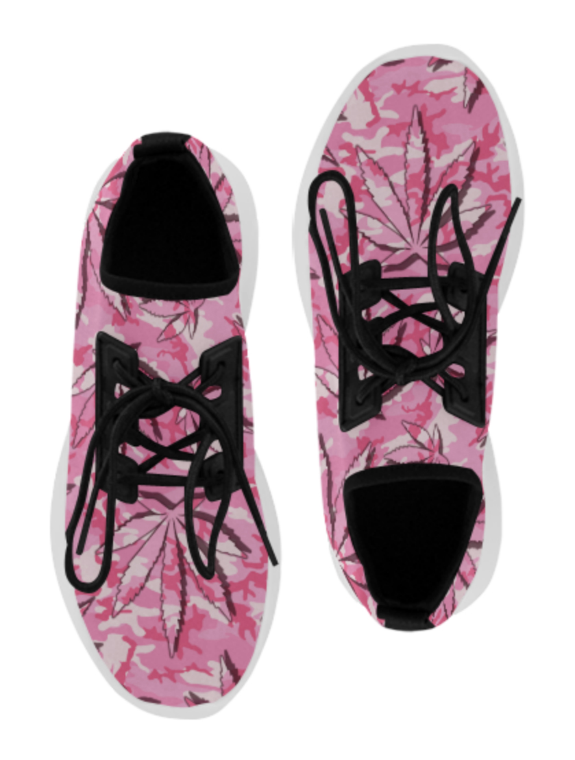 just get high_running sneakers_camo pink_web