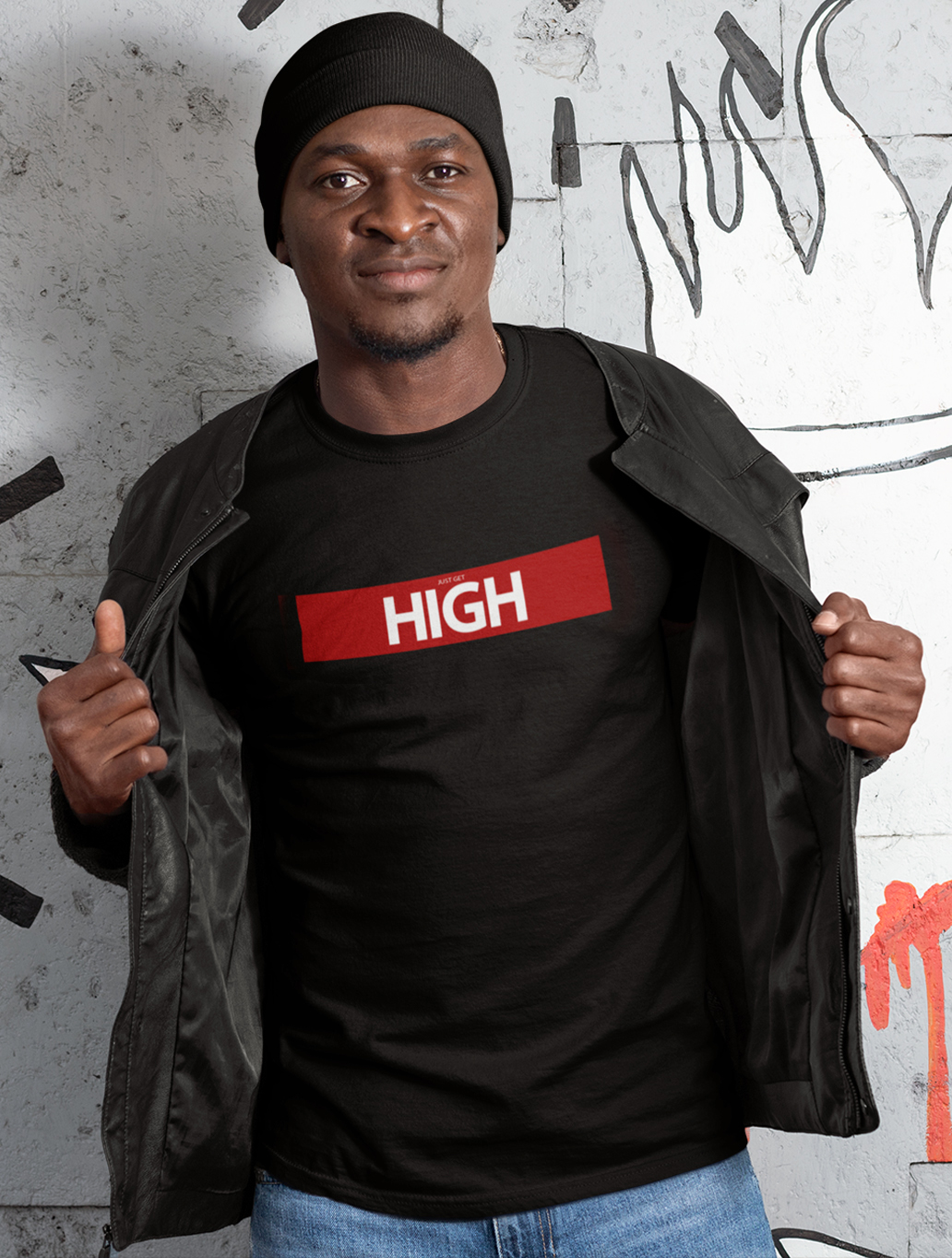 just get high_shirt_just get high red bar