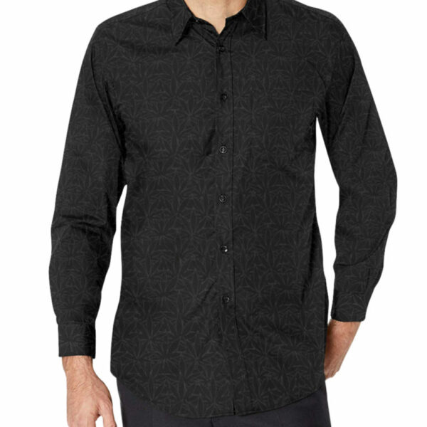 DRESS SHIRT: LINEAR LEAVES