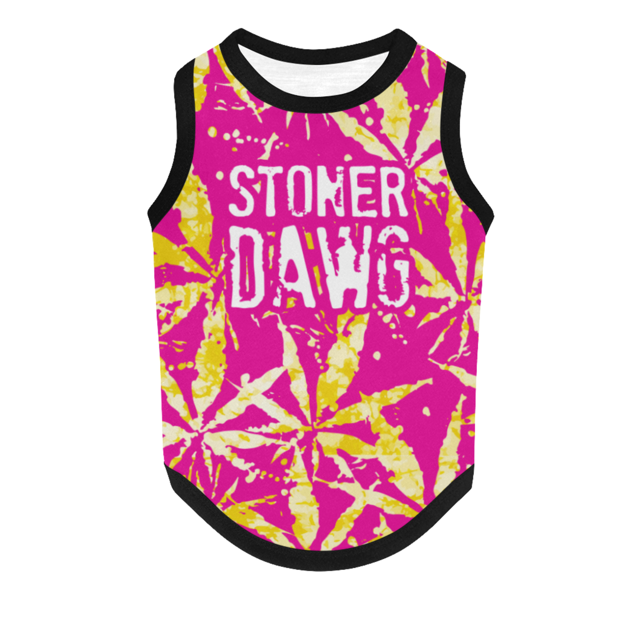 just get high_pet tank_front_batik_pink