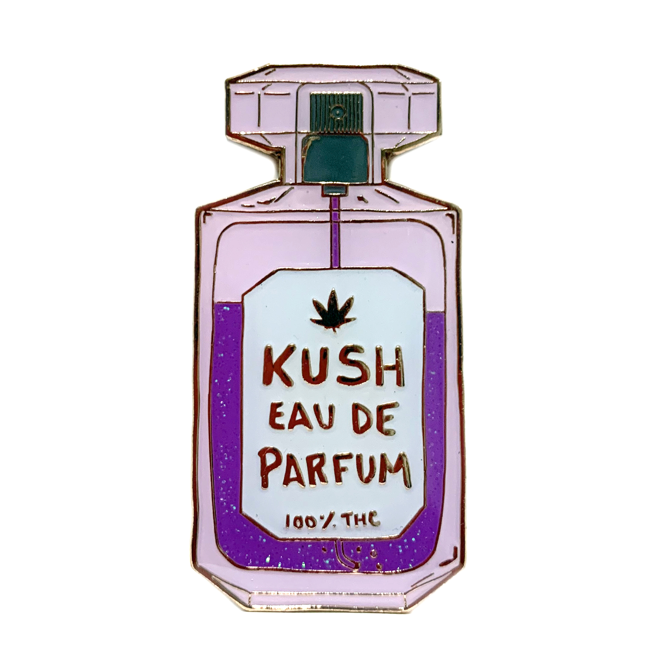 kush eau de parfum_hat pin_purps1