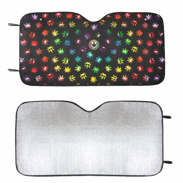 FRONT WINDOW SUN SHADE: TYE DYE KAWAII
