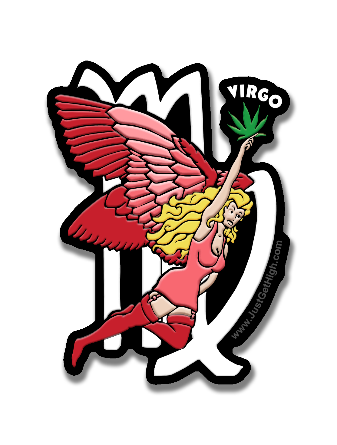 just get high_ stickers_blazin zodiac_virgo