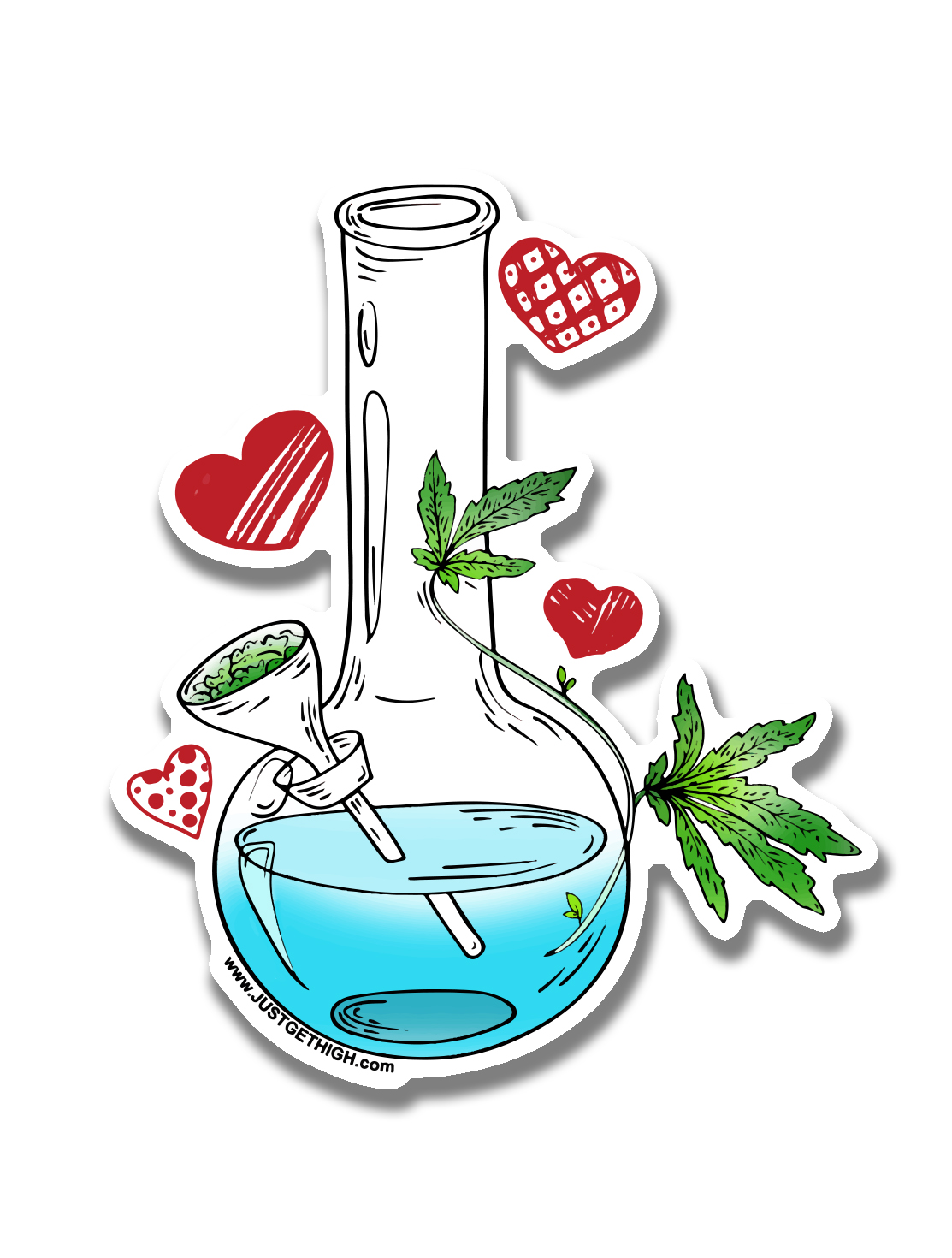 just get high_ stickers_bong beauty