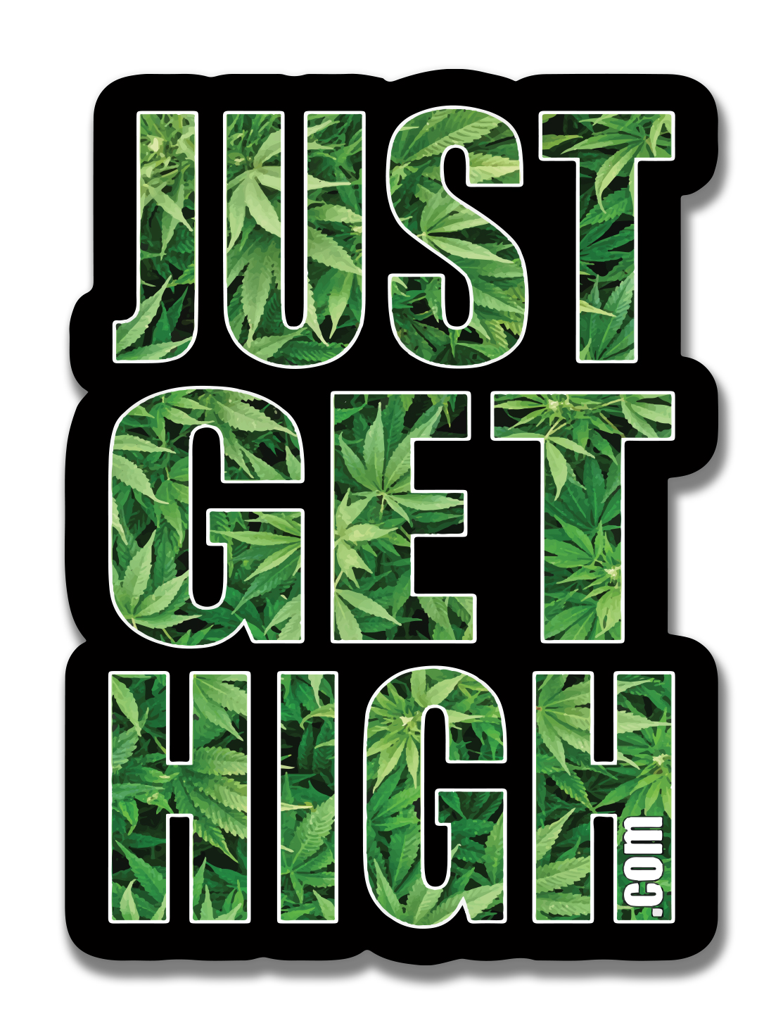 just get high_ stickers_classic leaf logo