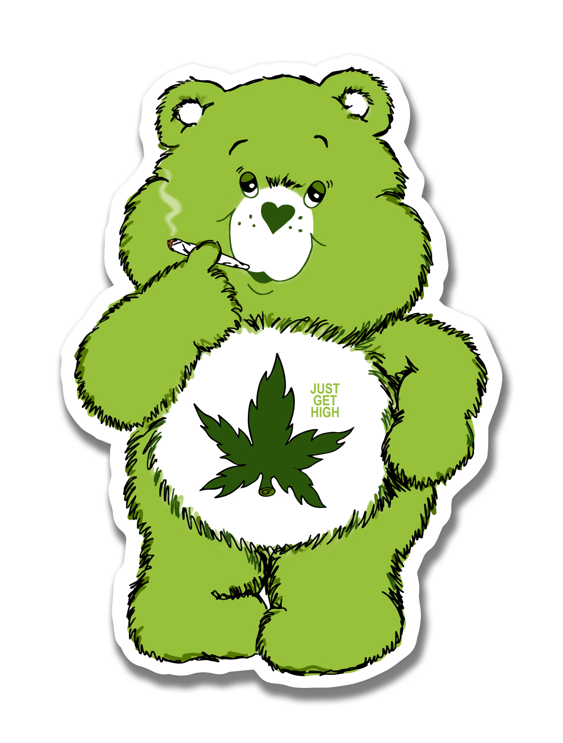 just get high_large sticker_cannabear