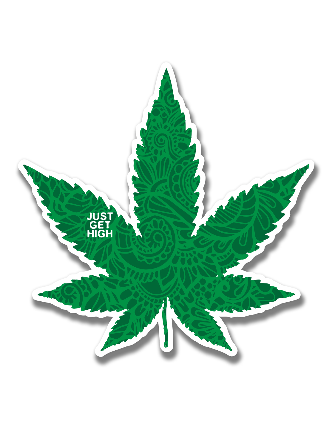 just get high_ stickers_fancy leaf just get high_ stickers_fancy leaf
