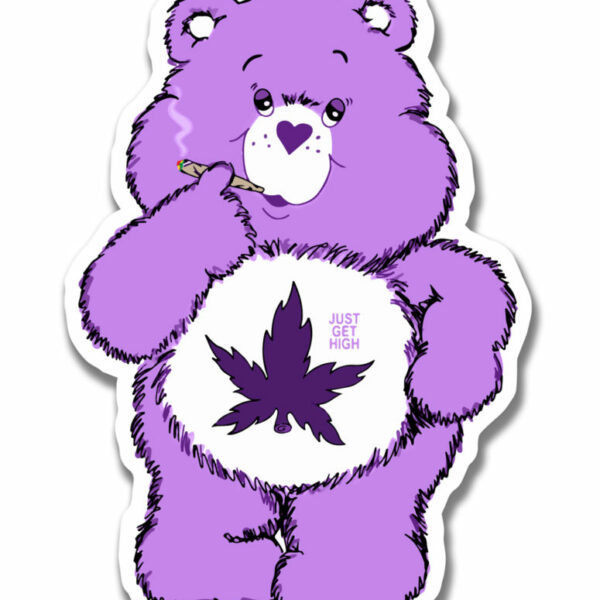 XL STICKER: CANNABEAR PURPS