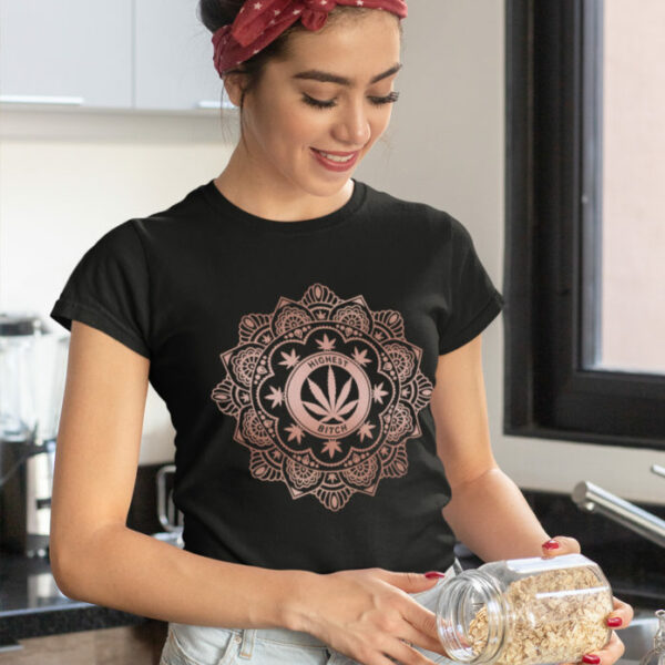 FITTED SHIRT: HIGHEST BITCH • ROSE GOLD HENNA