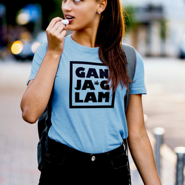FITTED SHIRT: GANJA GLAM • LOGO