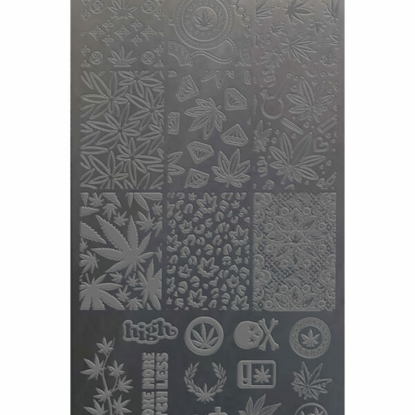 NAIL STAMP PLATE: GANJA GLAM • BLUE DREAM