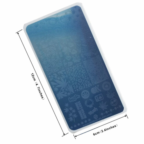 NAIL STAMP PLATE: GANJA GLAM • BLUE DREAM