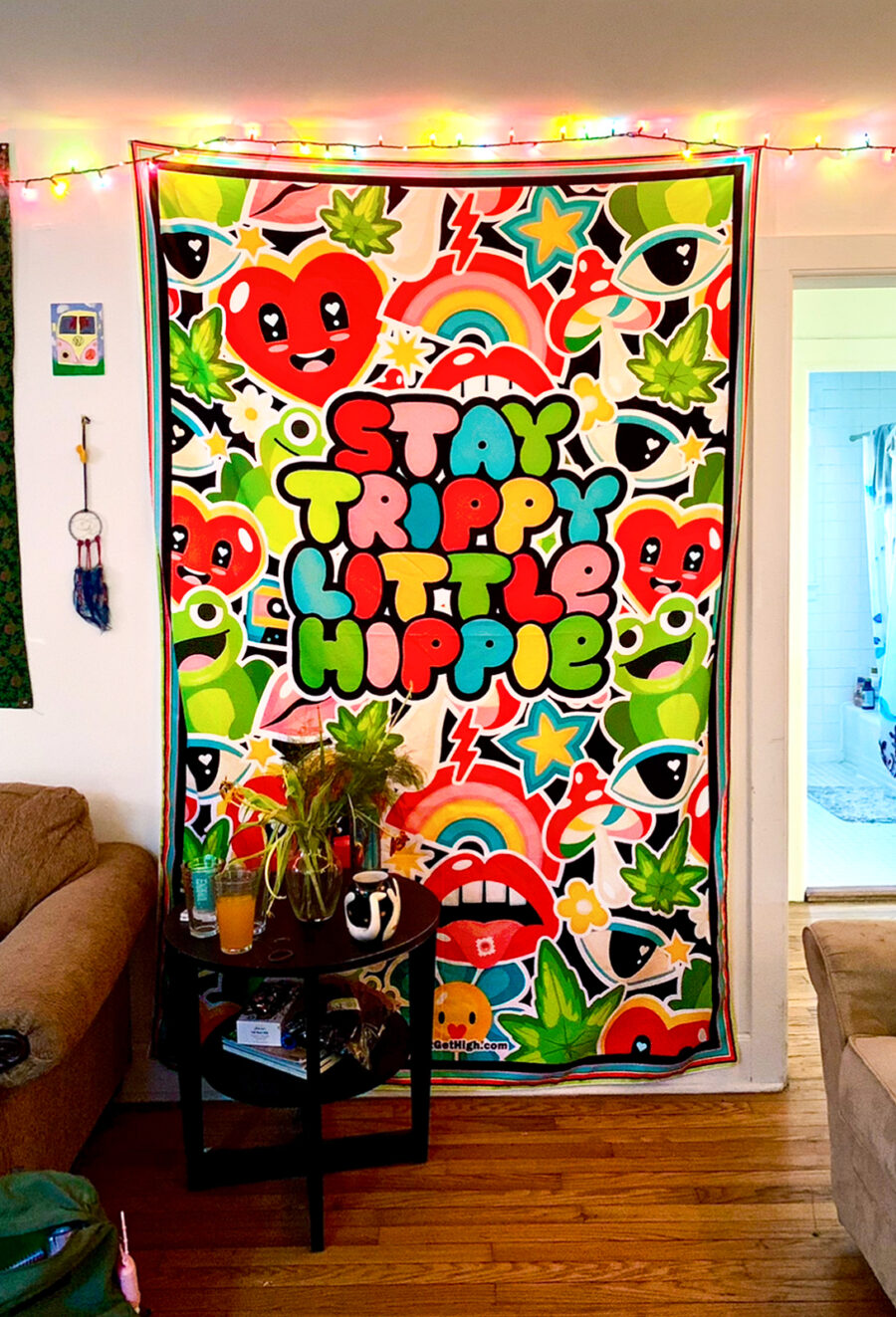 XL Tapestry: Stay Trippy Little Hippie