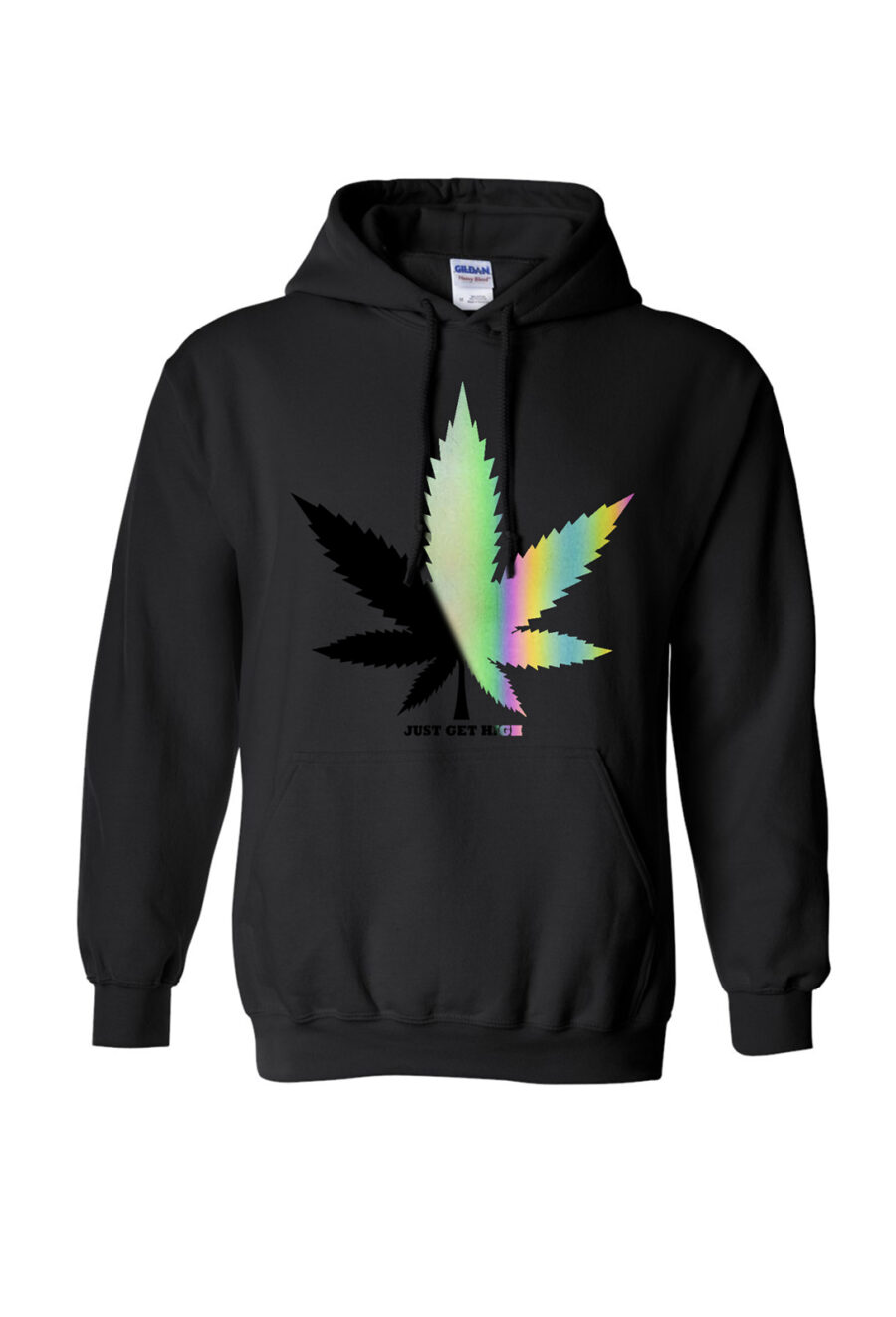 Reflective Hoodie: Just Get High Leaf - Image 3
