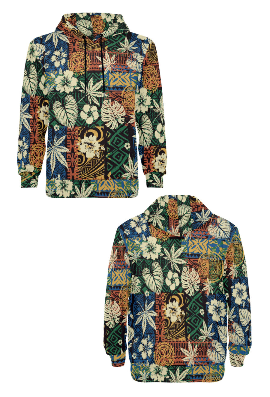 AOP Hoodie: Batik Leaf - Image 2
