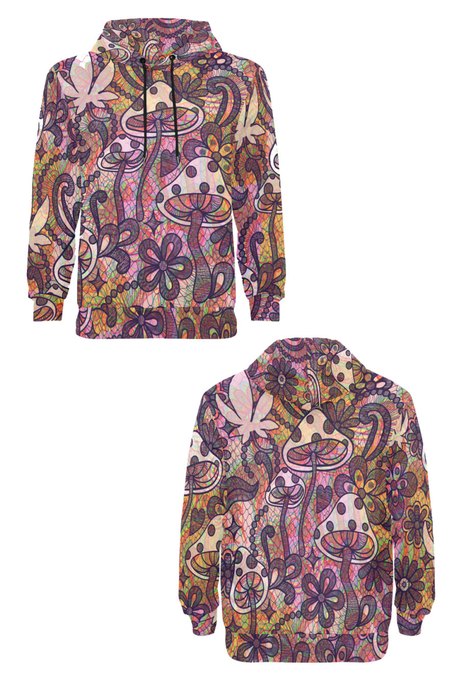 AOP Hoodie: Shroom Lace - Image 2