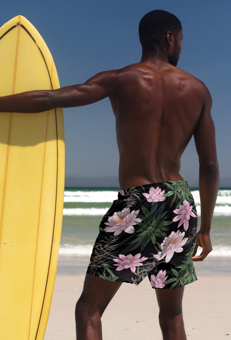 Classic Swim Short: Lily and Leaves