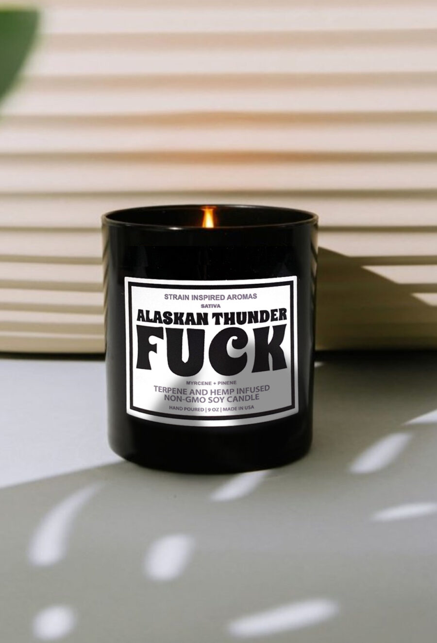 Black Terpene Candle: Alaskan Thunder Fuck