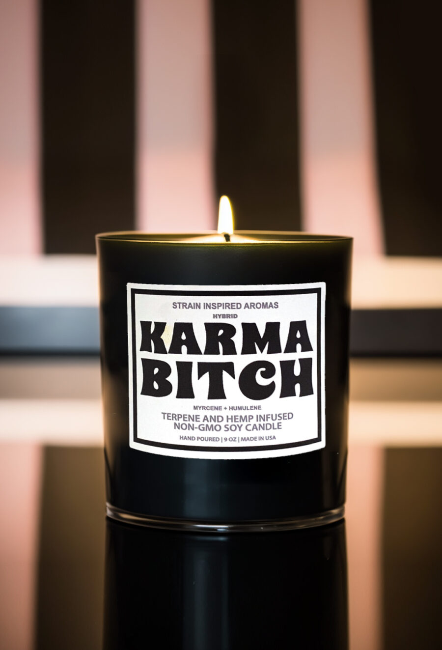 Black Terpene Candle: Karma Bitch