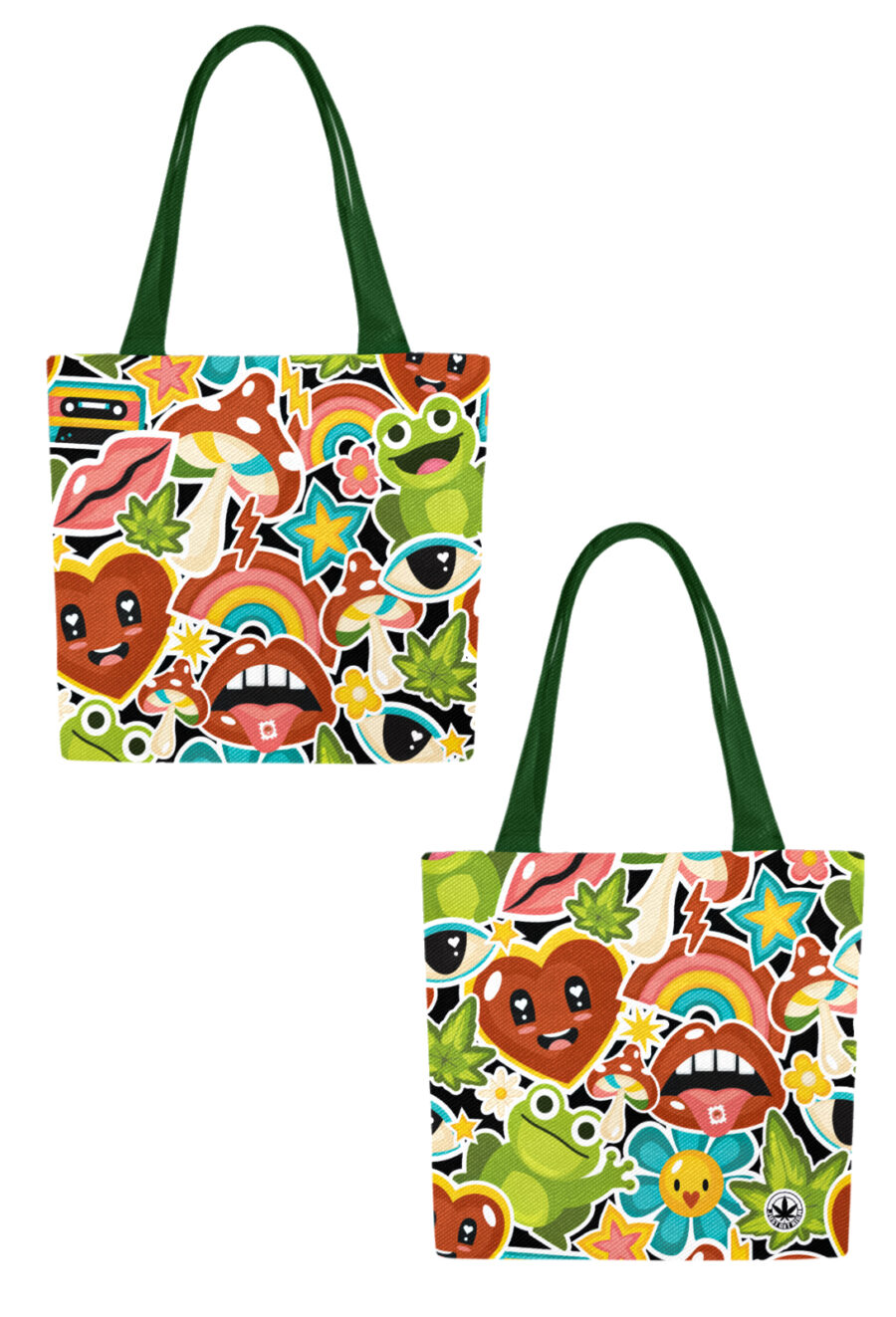 Canvas Tote: Stay Trippy Little Hippie - Image 3