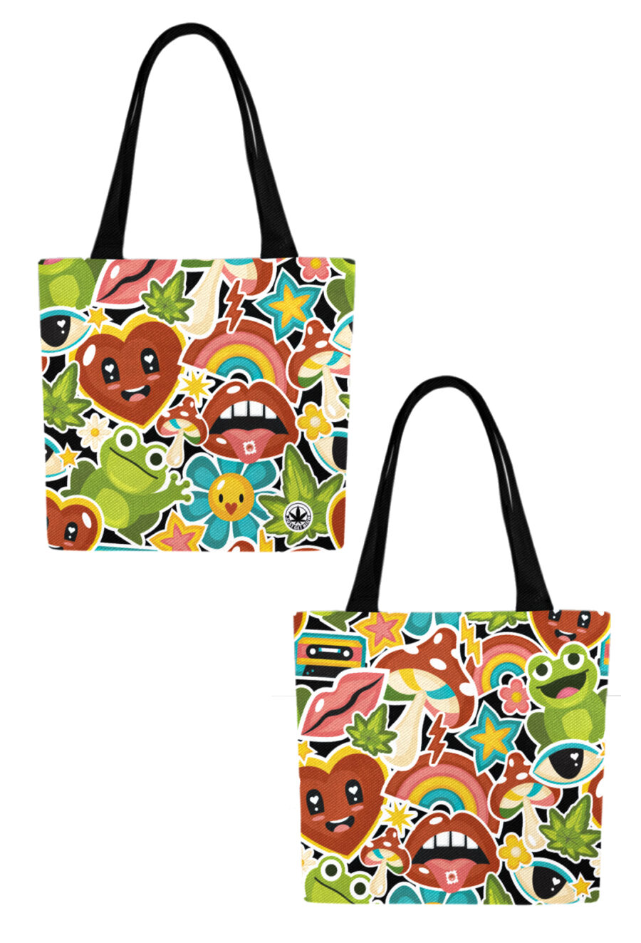 Canvas Tote: Stay Trippy Little Hippie - Image 2