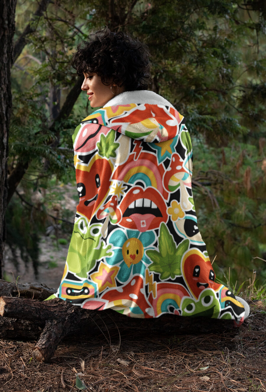 Hooded Blanket: Stay Trippy Little Hippy