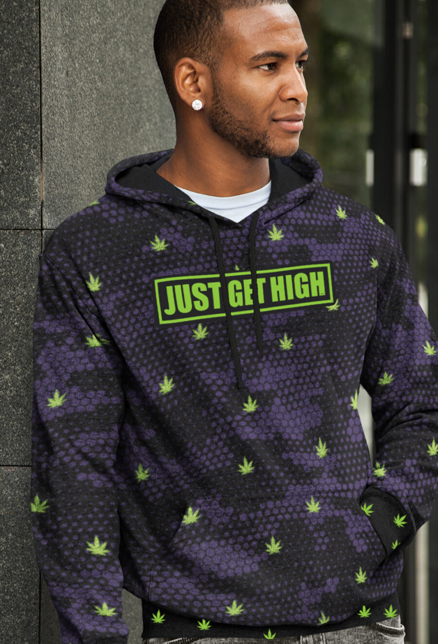 AOP Hoodie: Canna-Camo