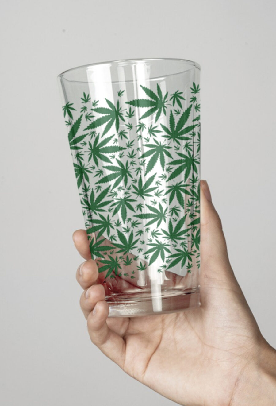 4 Piece Pint Glass Set: Leaf Toss