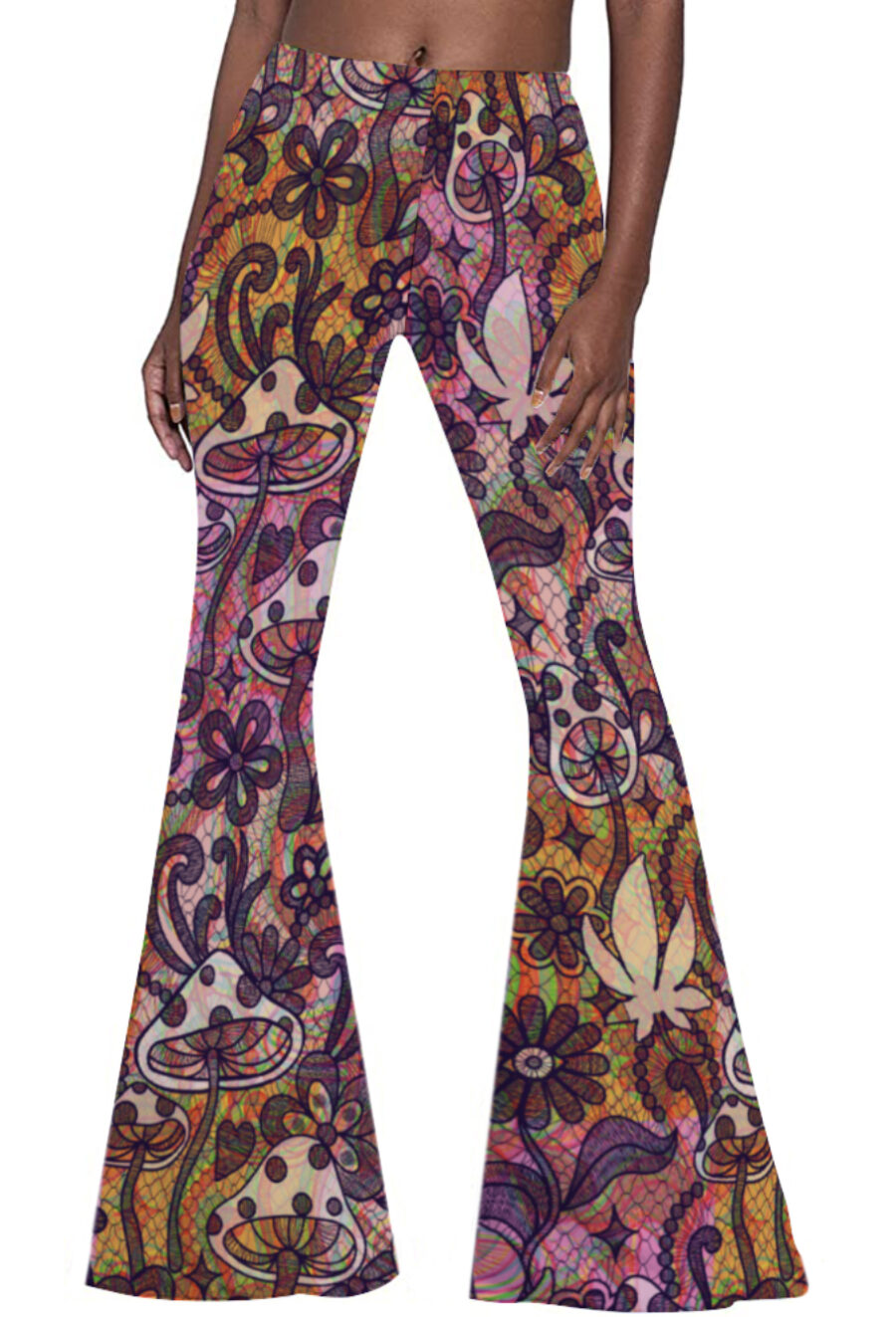 Flared Leggings: Shroom Lace - Image 3