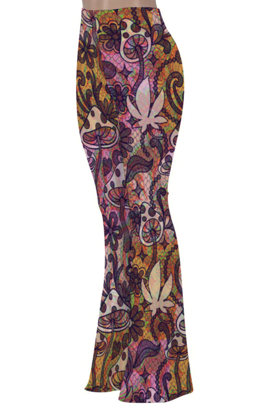 Flared Leggings: Shroom Lace - Image 4