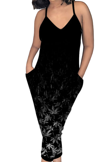 AOP Pocket Romper: Faded
