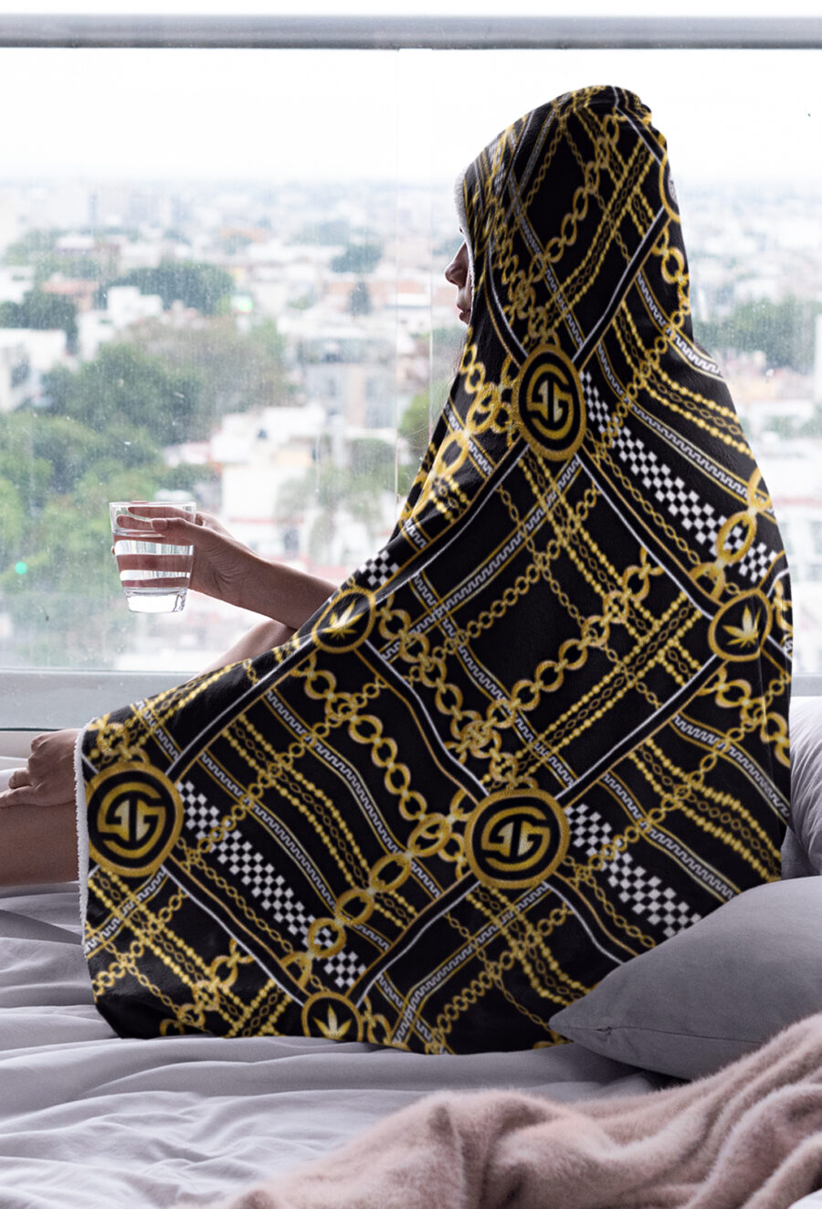 Hooded Blanket: Ganja Glam Plaid
