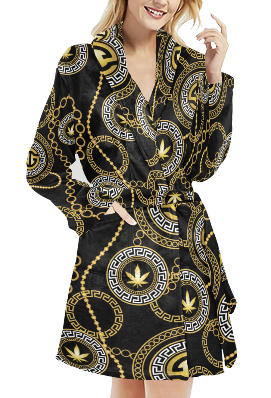 Plush Robe: Ganja Glam Chains