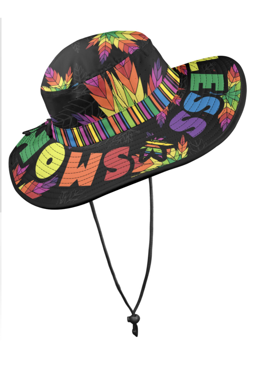 Wide Brim Bucket Hat: Smoke More Bitch Less - Image 2